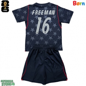 Forente stater Alex Freeman #16 Replika Babytøj Udebanesæt Børn VM 2026 Kortærmet (+ Korte bukser)